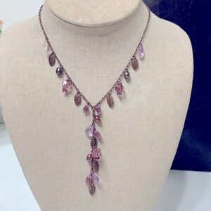 Purple bead Cookie Lee necklace